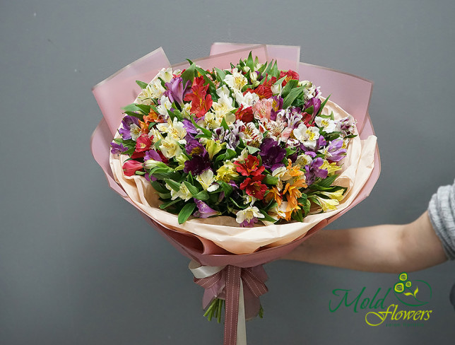 Bouquet of 51 alstroemeria photo